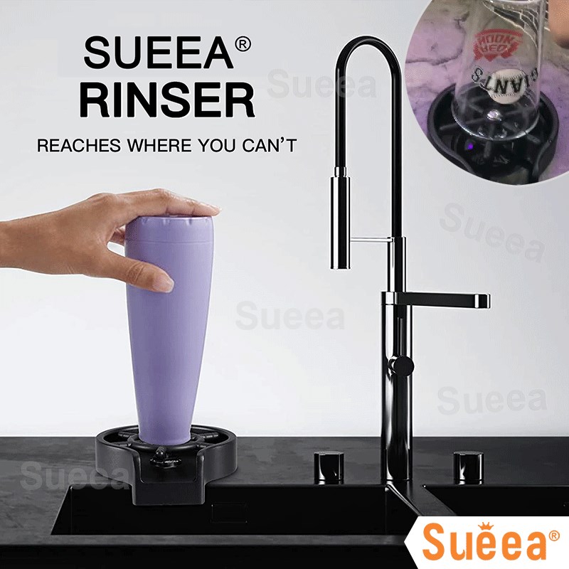 推荐Sueea? Faucet Glass Rinser For Kitchen Sink Bar Glass R