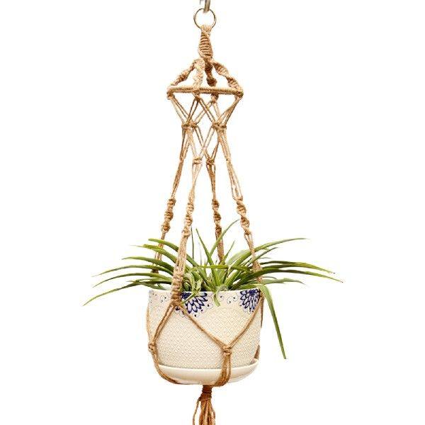 速发Woven Plant Hanger Indoor Outdoor Handmade Living Room
