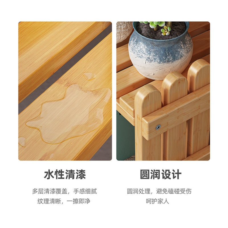 放在窗台上的花架l子阳台多层飘窗花盆架置物架实木室内客厅落地