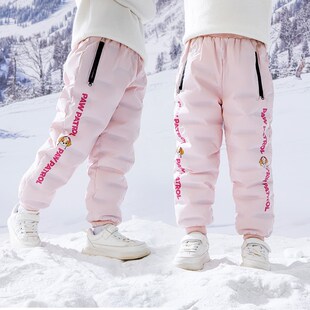 女孩加厚棉裤 2024新款 秋冬季 儿童裤 女童羽绒裤 子女宝宝保暖裤 冬装