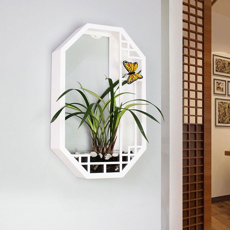 中式墙面电视背景墙餐厅装饰墙上装饰品挂件创意壁挂花盆挂墙现代