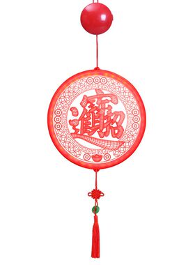 新年装饰LED彩灯3D灯笼立体福A字春节用品发光福字贴龙年福字
