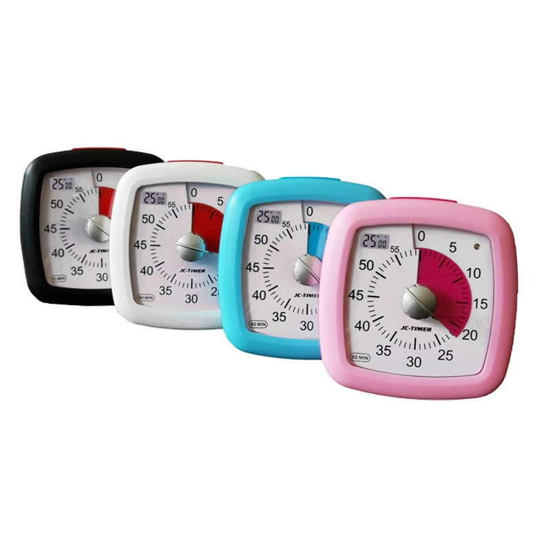 学生桌面闹钟时间管理器可视静音定时器数字表盘迷你厨房计时器