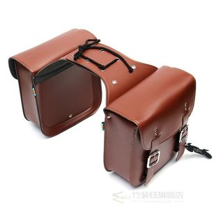 Saddle Brow Bag Synthetic Leather Motorcycle Luggage 速发New