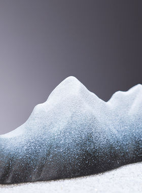 新中式枯山水大号雪山摆件日式客厅办公室假山入户玄关沙盘微景观