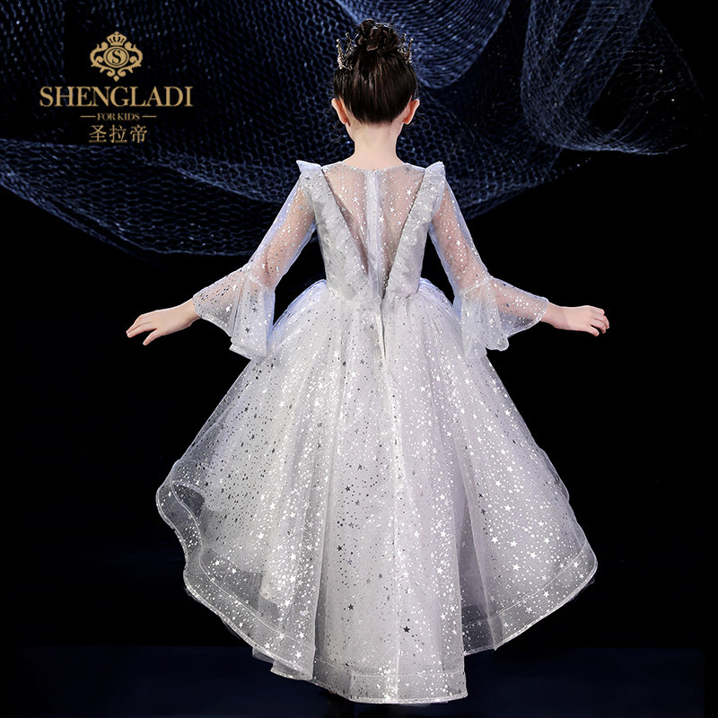 花童婚礼小女孩礼服儿童公主裙长袖蓬蓬纱女童钢琴演奏主持演出服,童装/婴儿装/亲子装,儿童礼服,淘宝优惠券,粉丝福利购,淘宝优惠卷