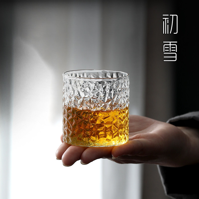 玻璃小茶杯6只装功夫茶小杯子套装直身酒杯日式锤目纹品茗杯茶具,餐饮具,茶杯,淘宝优惠券,粉丝福利购,淘宝优惠卷