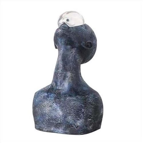 极速发货北欧抽象艺术品样v板房摆件售楼处摆设玻璃钢Q人物雕塑酒