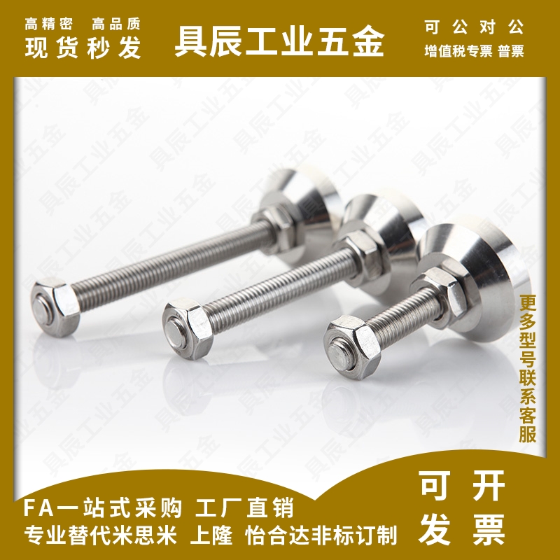 不锈钢重载调整脚杯E-LWAD01-D100-M20/M24-L100/L150/L200地脚