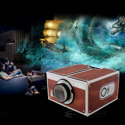 Mini Smart Phone Projector Home Cinema Use DIY Cardboard Pro
