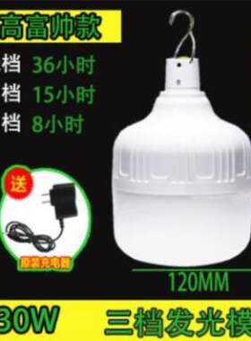 电灯泡家用节能超亮强光充灯泡式电C便携100w挂灯装饰外用夜市照