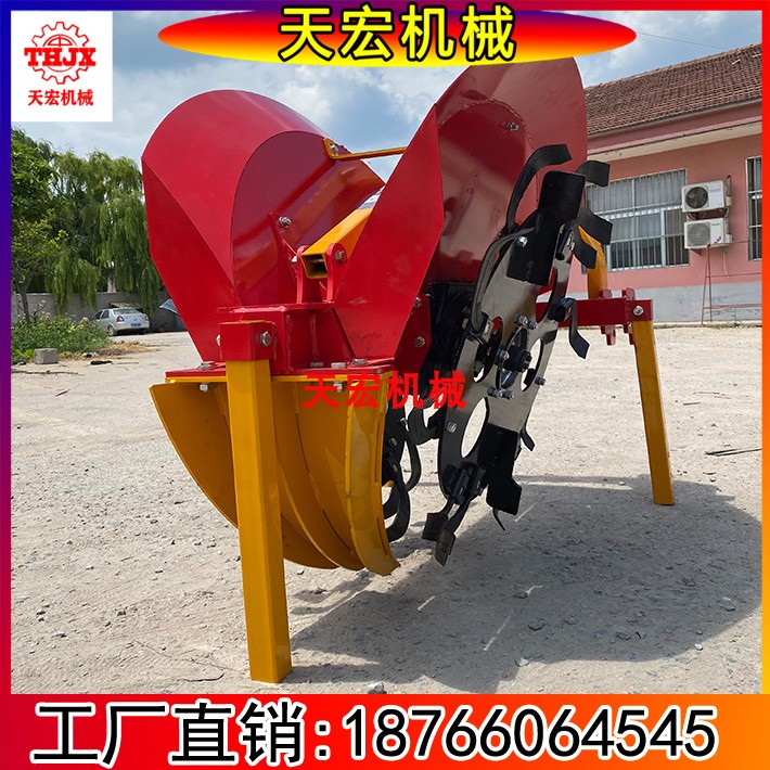 新款果园开沟g机小型农用四轮拖拉机大棚挖沟加重打沟开沟器