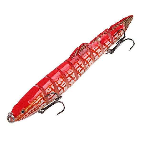 推荐3D Eyes Fishing Bait Multi-section Loach Lure Swimbait L