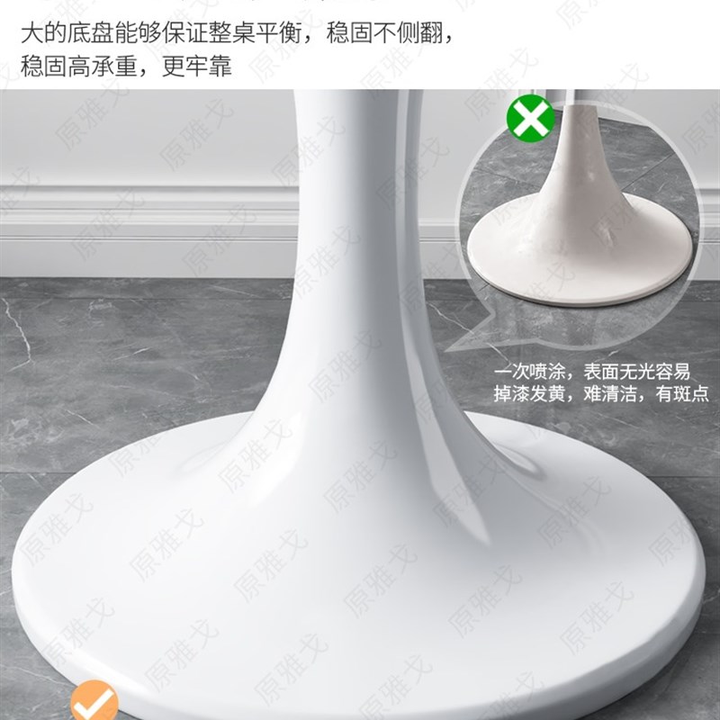 餐桌网红郁金香圆桌子家用小户型阳台休闲法式洽谈咖啡奶茶店桌椅