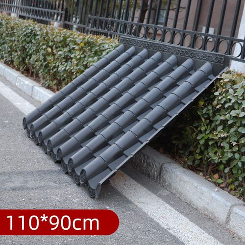 加厚110*90cm中式古建塑料一体D瓦防水房檐装饰仿小青瓦仿古瓦雨
