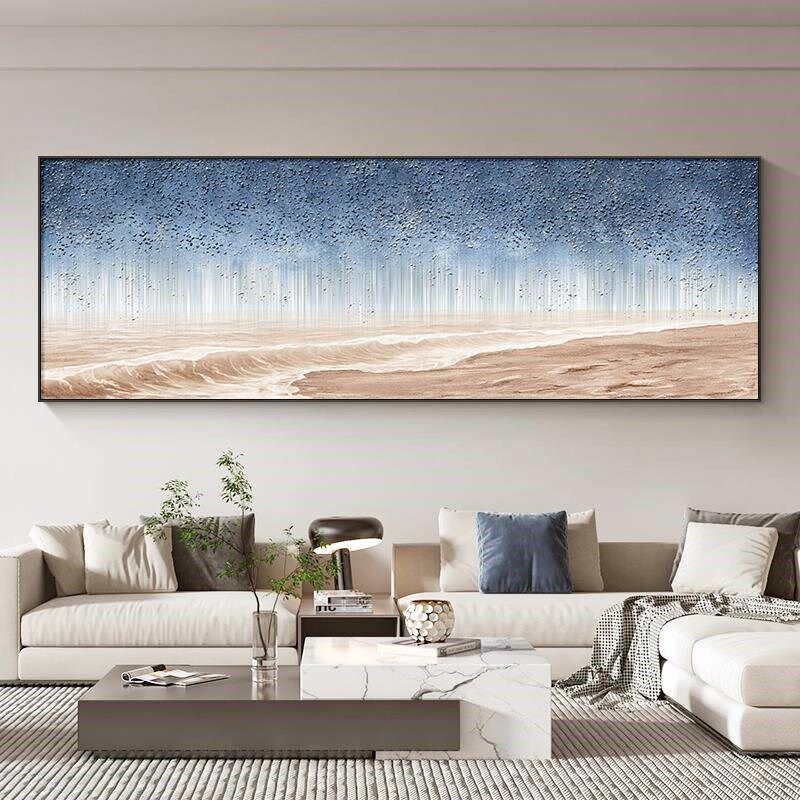 星空客厅沙发背景墙装饰画肌理卧室床头挂画抽象横幅知画艺廊壁画,家居饰品,现代装饰画,淘宝优惠券,粉丝福利购,淘宝优惠卷