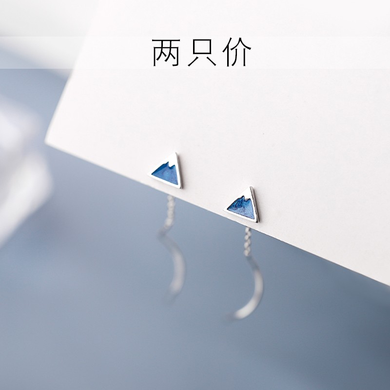 小众高货【巷南】925纯银雪山耳线2021年新款潮夏流苏耳钉小众耳