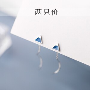 小众高货【巷南】925纯银雪山耳线2021年新款潮夏流苏耳钉小众耳
