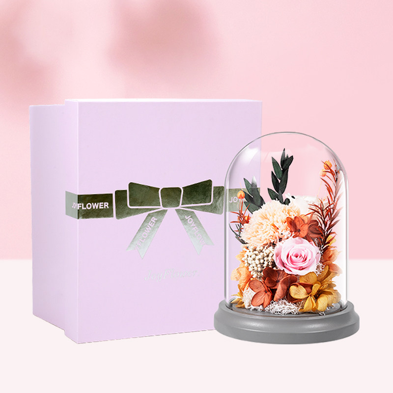 joyflower永生花康乃馨玫瑰花干花束母亲节礼物送妈妈送婆婆长辈