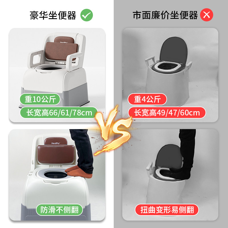 老人坐便器移动马桶家用孕妇老年人床边便携式便盆成人室内座便器