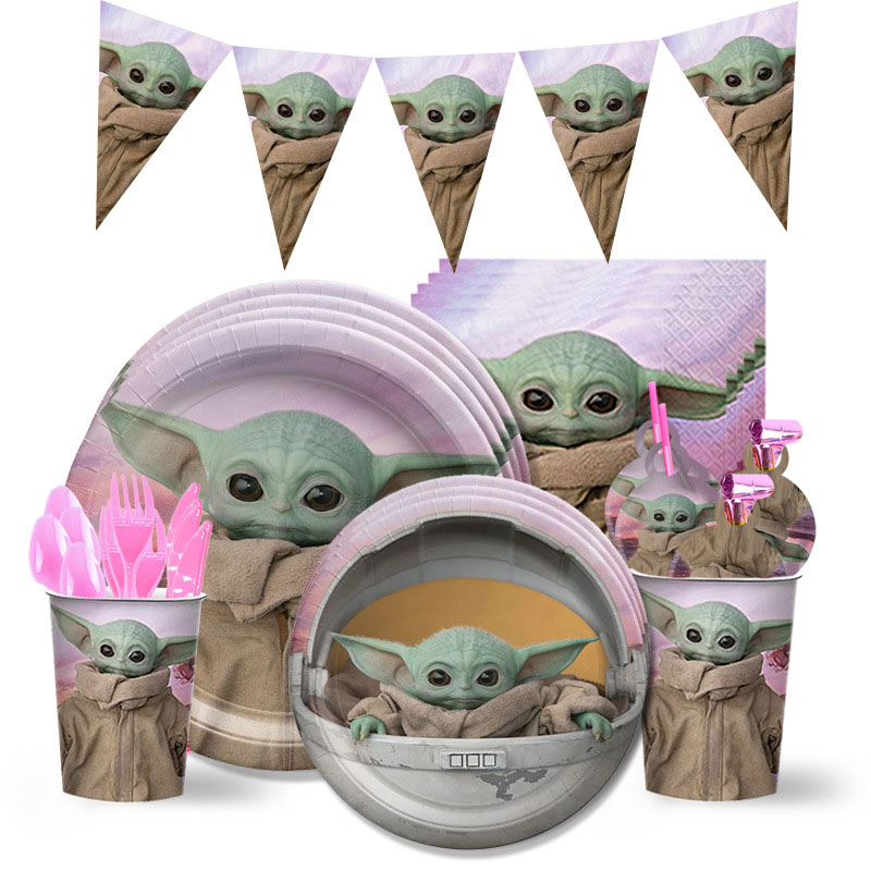 网红Mandalorian Yoda Baby Theme Happy Birthday Party