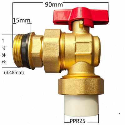 新品新PPR25角式转1寸外丝活接阀门地I热地暖分水器专用黄铜球阀高性价比高么？