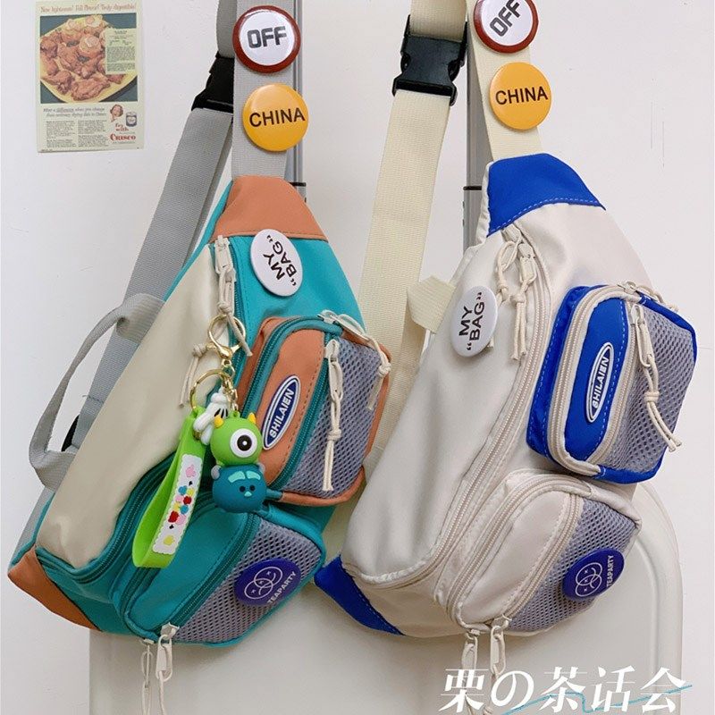 运动胸包男2024新款设计感小众百搭工装多功能斜挎包骑行帆布腰包,箱包皮具/热销女包/男包,胸包,淘宝优惠券,粉丝福利购,淘宝优惠卷