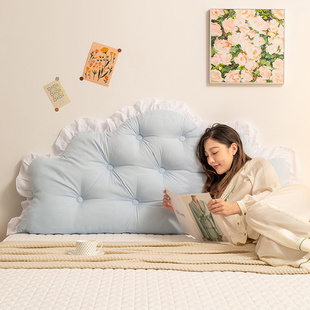 夏日限定 床上靠枕榻榻米无床头靠垫加高软包大靠背可固定拆洗
