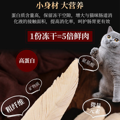 肉冻干宠零食鸡肉胸1300g猫咪冻干鸡小粒V猫物猫狗零食纯