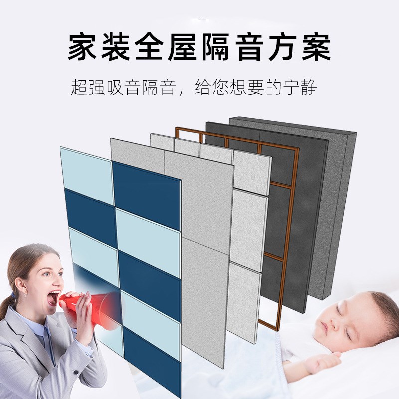 隔音板卧室吊顶天花板地面房间家用家庭KTV全Q屋隔音装修施工改造