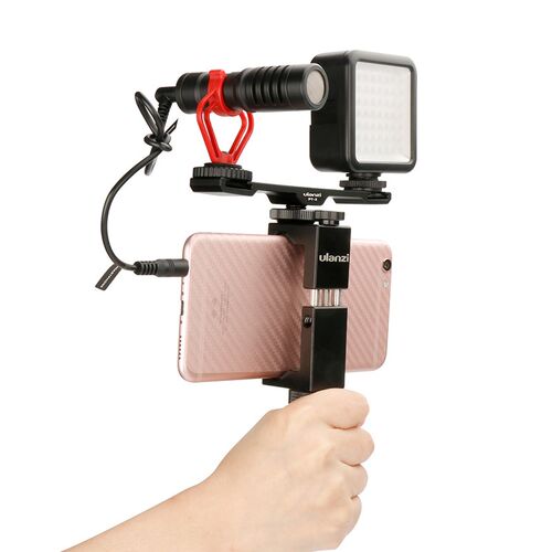 Ulanzi PT 2 Tripod Dual Mount Cold Shoe Plate Extension Bra