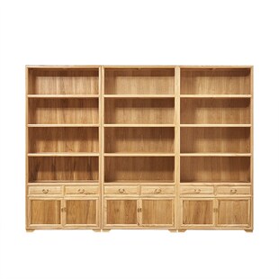 博古架茶叶展示架实木多宝阁置物架橡木装 新中式 饰柜家用办公隔断