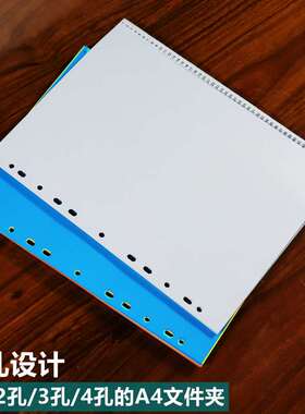 文件分类索引纸50页分类纸u塑料11孔标签纸彩色隔页纸灰色分页纸A