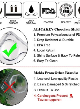 3D Polycarbonate Chocolate Sphere Molds Ball Tray Cake Form