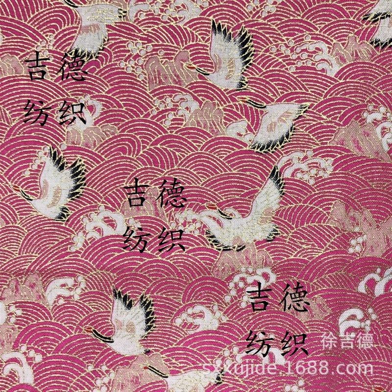 日式和风烫金布 (仙鹤波浪)全A棉和风印花布料 旗袍汉服箱包面料,纺织面料/辅料/配套,其他纺织辅料,淘宝优惠券,粉丝福利购,淘宝优惠卷