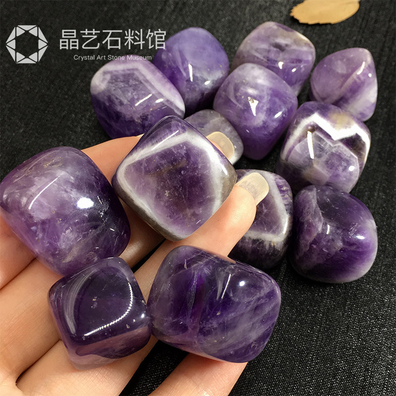 现货天然梦幻紫水晶碎石大颗粒原石摆件鱼缸花盆造U景儿童玩耍小