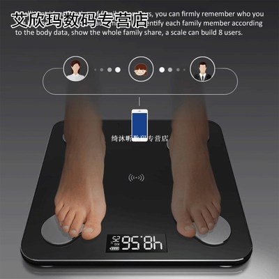 180kg Bathroom Wireless Glass Scales Bmi Body Fat Monitor We