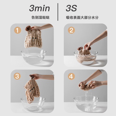 儿童干发帽超强速干吸水可爱女童y加厚浴帽2022新款洗头包头巾毛
