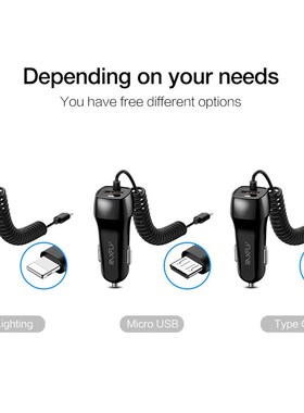 10W USB Car Charger Micor Cable Car Cigarette Lighter Charge