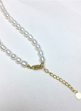 淡水米珠时尚珍珠项坠 诸暨淡水珍珠项链 年轻款米珠项链