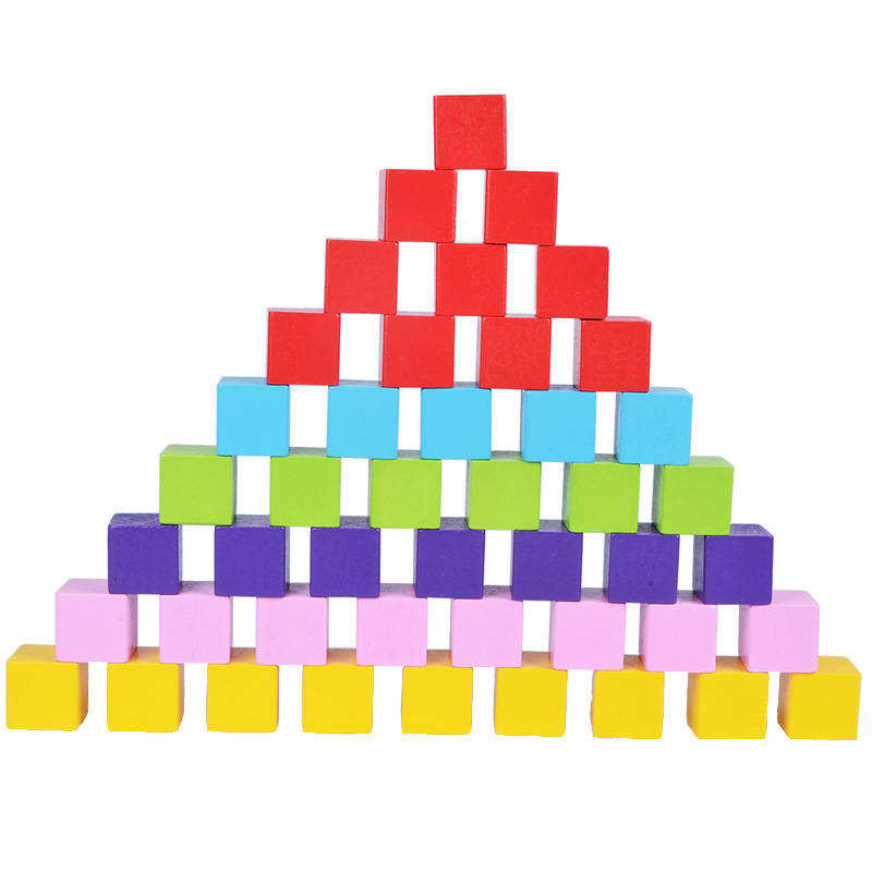 现货速发正方体小木块方块积木木质立方体数学教具正方形小学生
