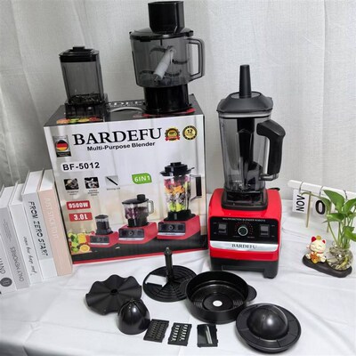 6in1 跨境不锈钢金属榨汁机破壁机辅食机搅拌机多功能研磨机料理