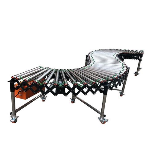 适合多种场地多功能装车卸货神器可移动转弯伸缩动力滚筒输送机