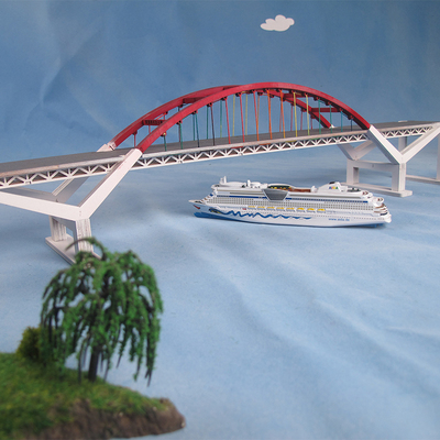 diy木质手工拼装模型重庆w菜园坝大桥学生手工课作业材料包桥梁