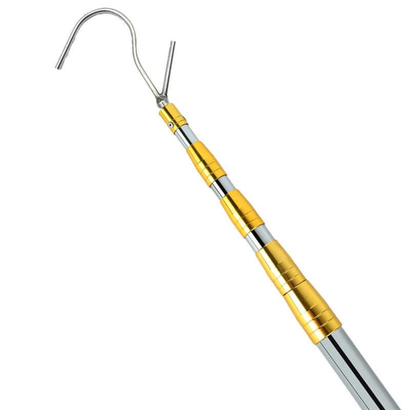 篷布钩子伸缩杆不锈钢挑钩高栏货车顶蓬杆多功能高空架线加长伸缩