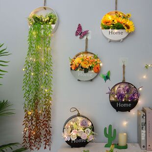 flowers suit flower pot hanging and 极速Artificial LED wall