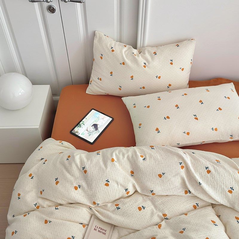 酥软蓬松~干爽透气 春秋秋季双层纱四件套 全棉纯棉纱布床品,床上用品,床品套件/四件套/多件套,淘宝优惠券,粉丝福利购,淘宝优惠卷