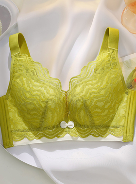 75A95D大尺码大胸显小文胸无钢圈防下垂胸罩内衣女薄款聚拢夏调整