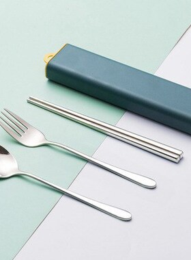 304 Stainless Steel Portable Cutlery Set with Case Picnic Di