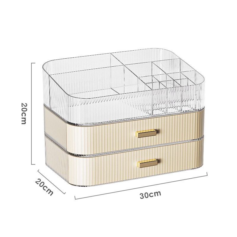 抽屉款化妆品收纳盒桌面护肤品亚克力G化妆盒置物架箱梳妆台整理